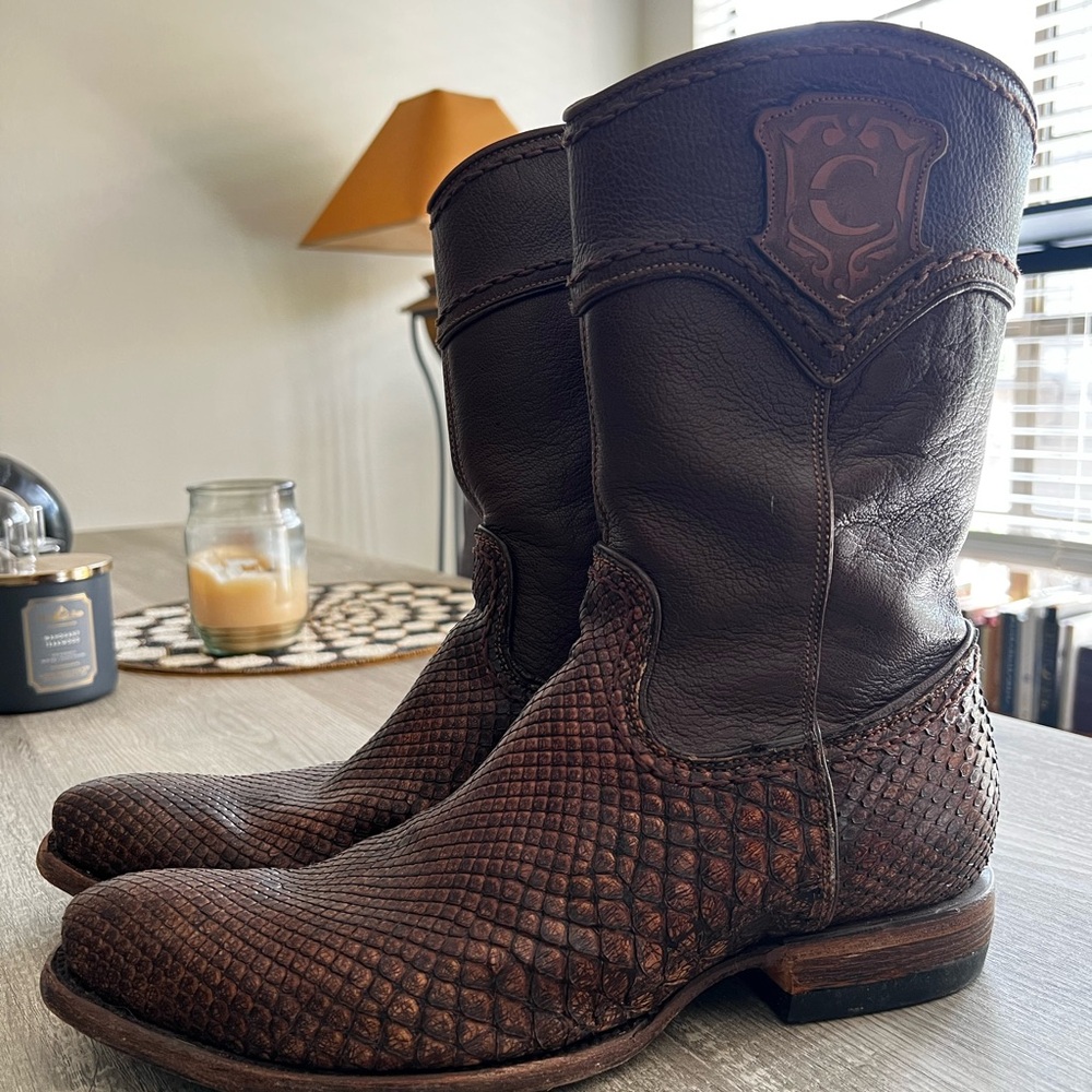 Brown Leather Cowboy Boots